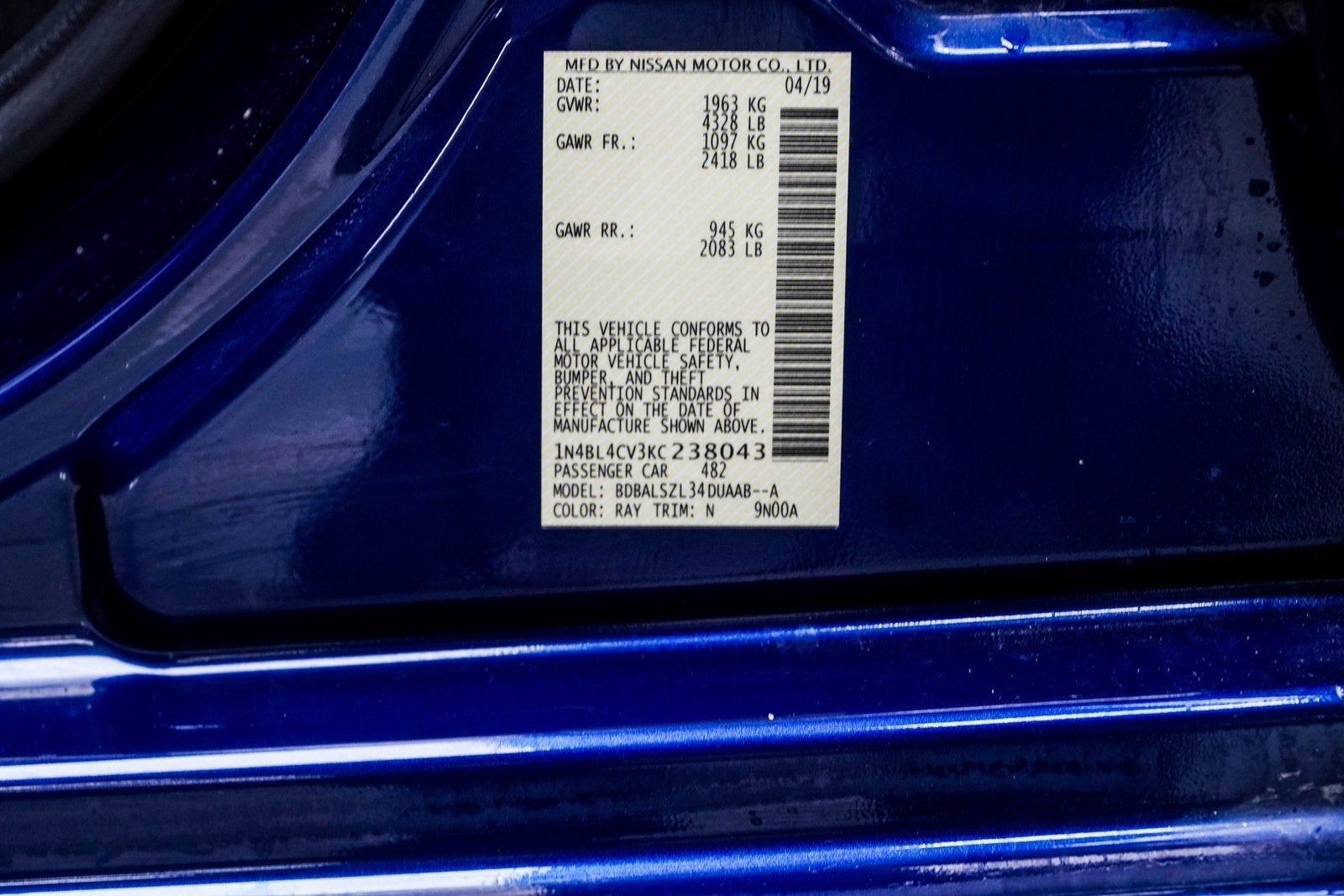 2019 Nissan Altima 2.5 SR