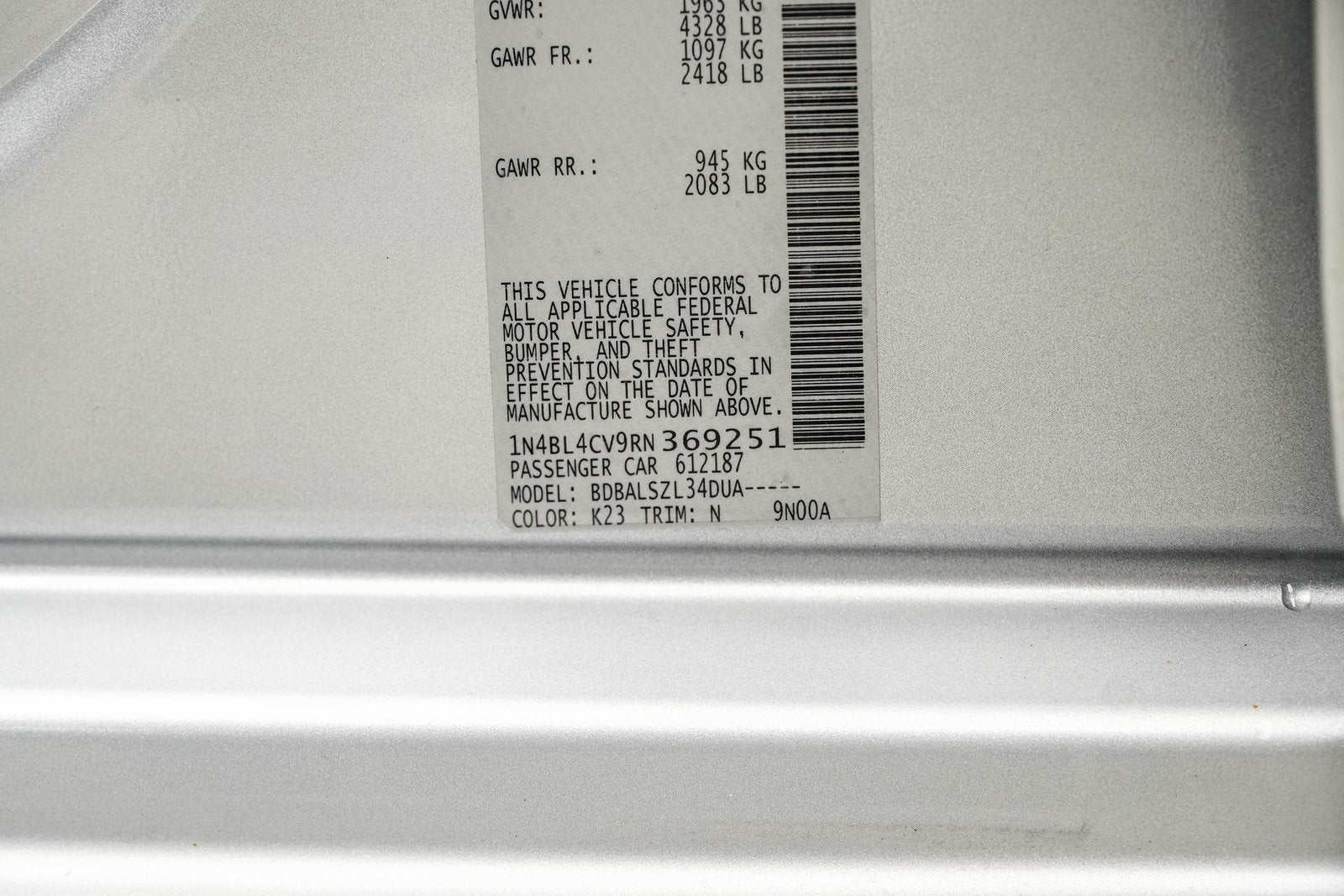 2024 Nissan Altima 2.5 SR