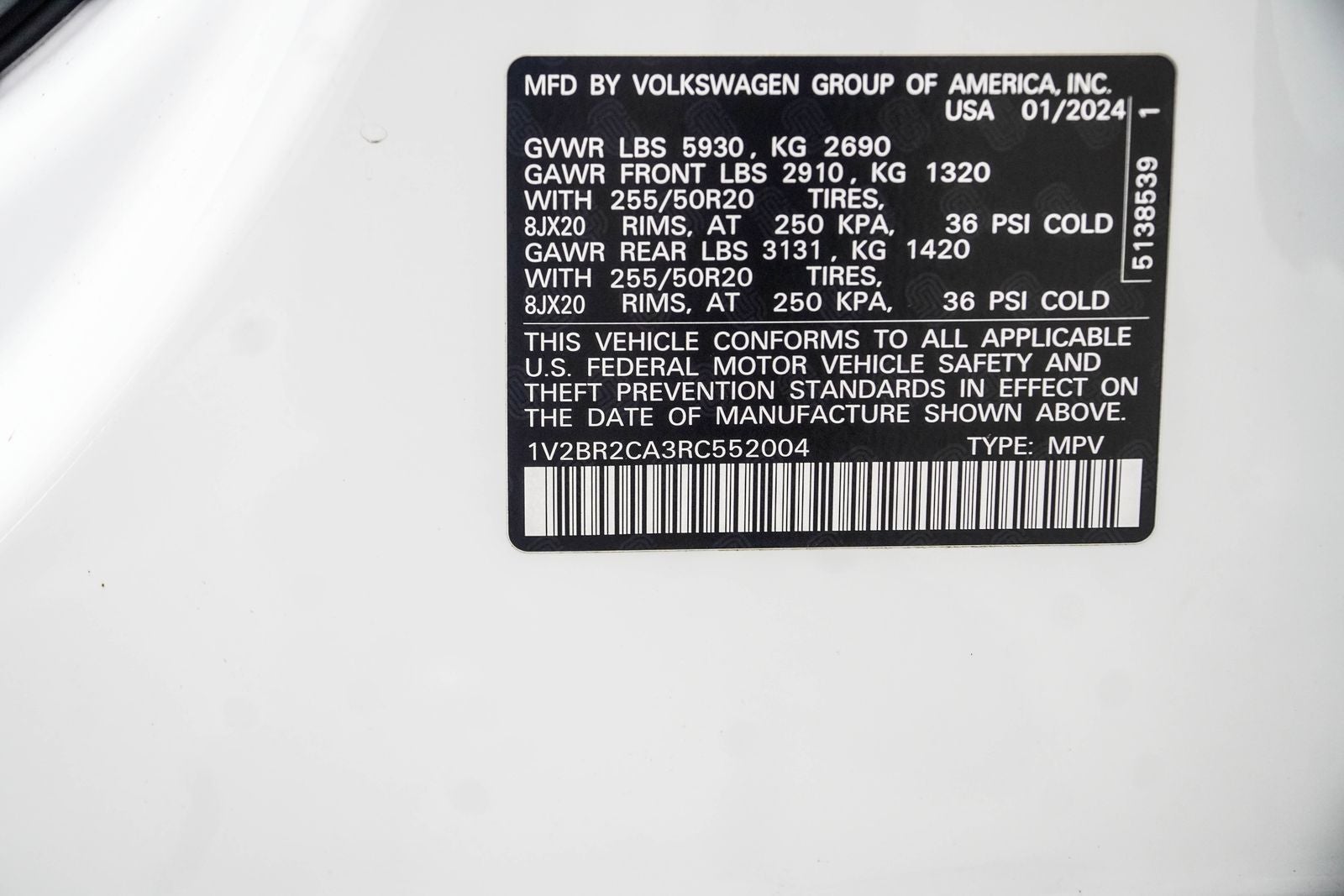 2024 Volkswagen Atlas 2.0T SEL