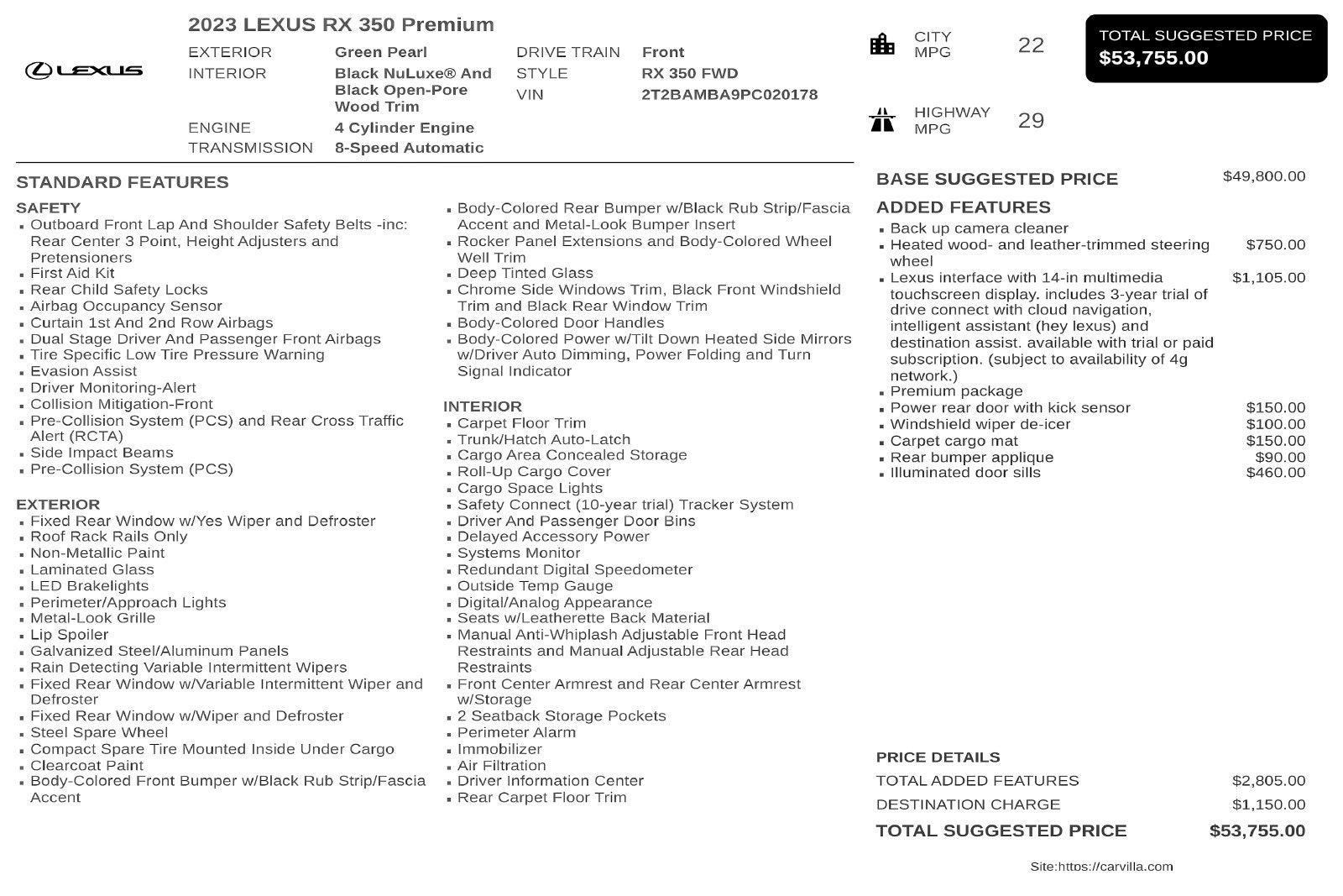 2023 Lexus RX 350 Premium