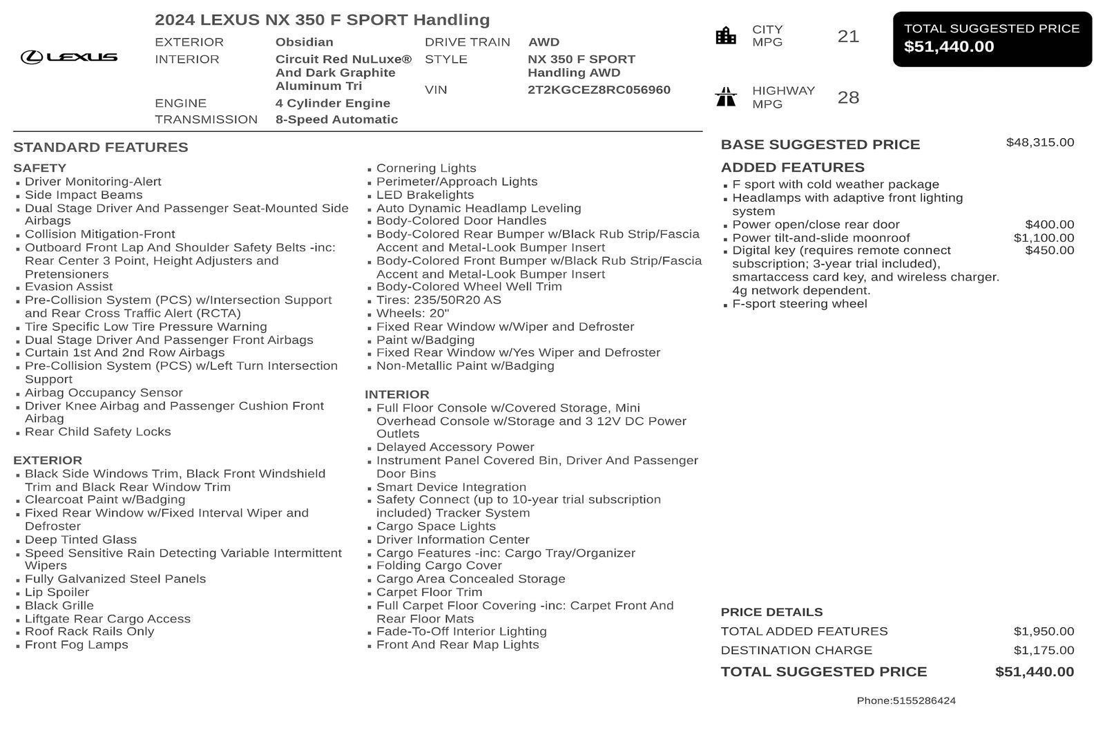 2024 Lexus NX 350 F SPORT Handling