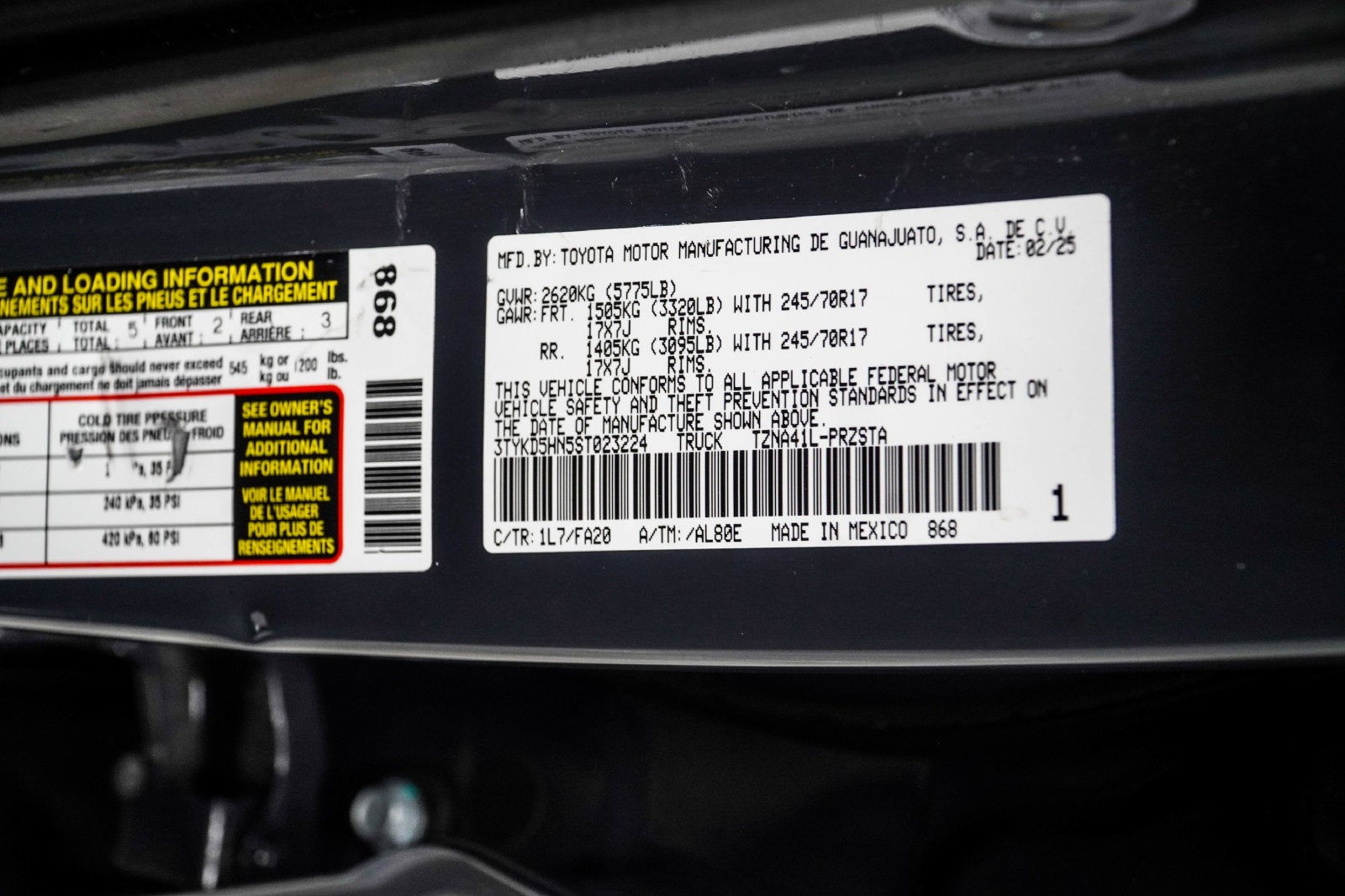 2025 Toyota Tacoma SR