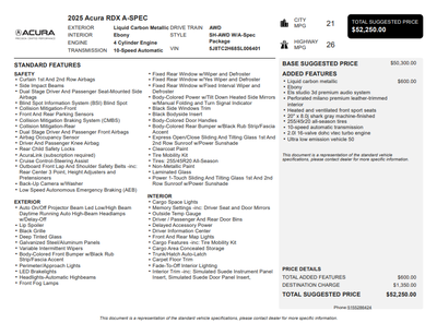 2025 Acura RDX A-Spec Package SH-AWD