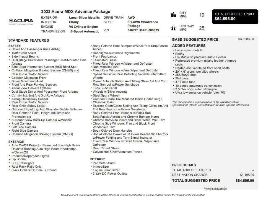2023 Acura MDX Advance SH-AWD