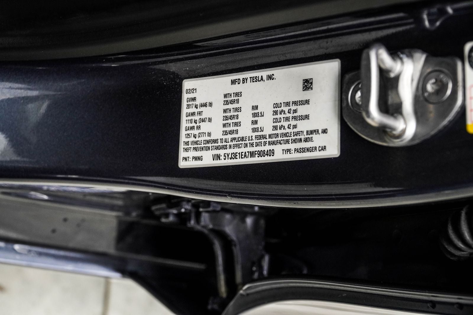 2021 Tesla Model 3 Standard Range Plus