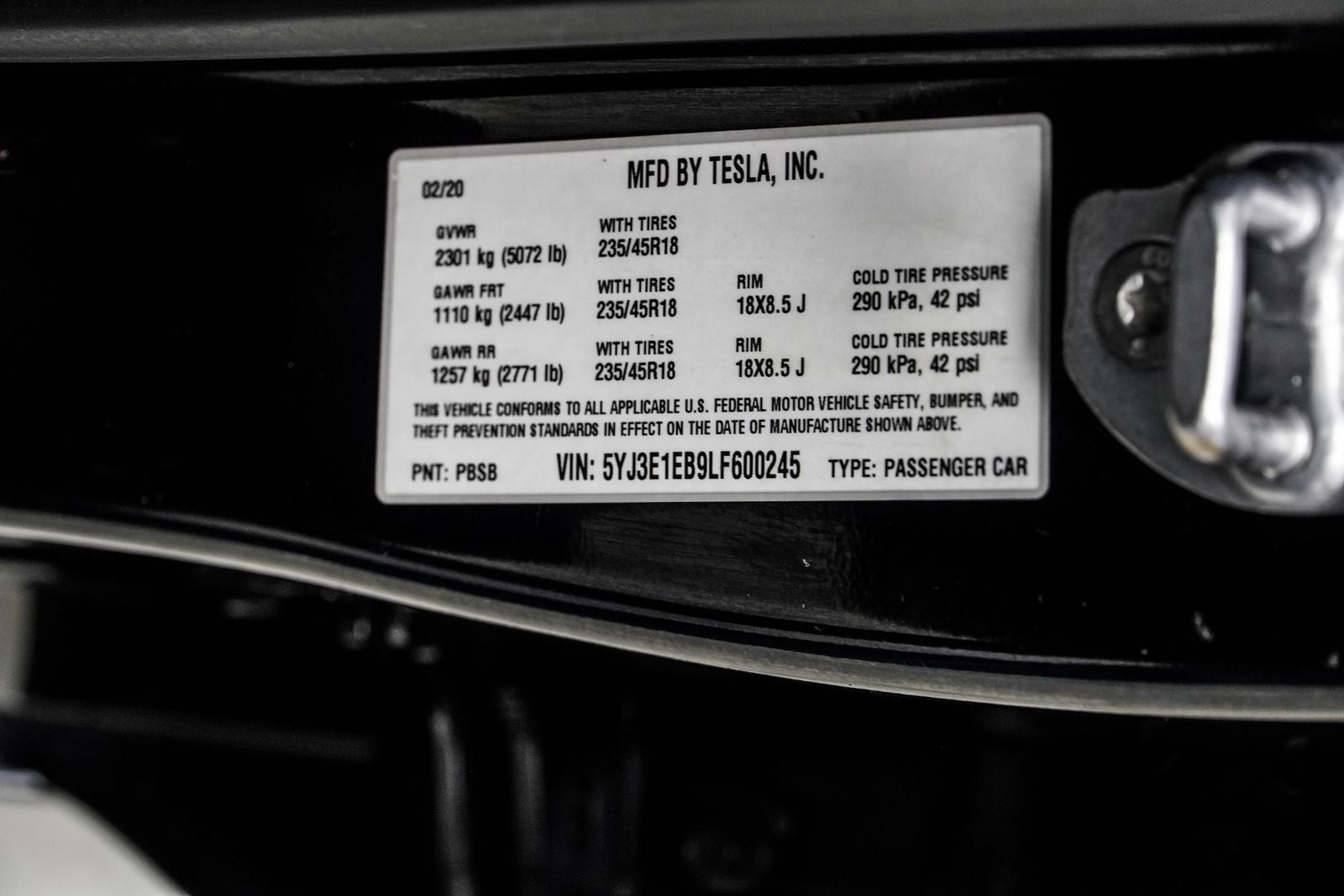 2020 Tesla Model 3 Long Range