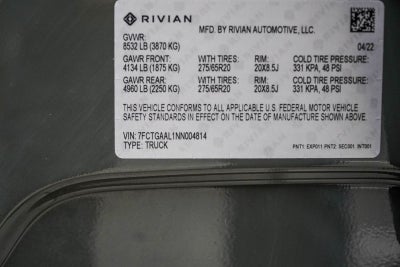 2022 Rivian R1T Launch Edition