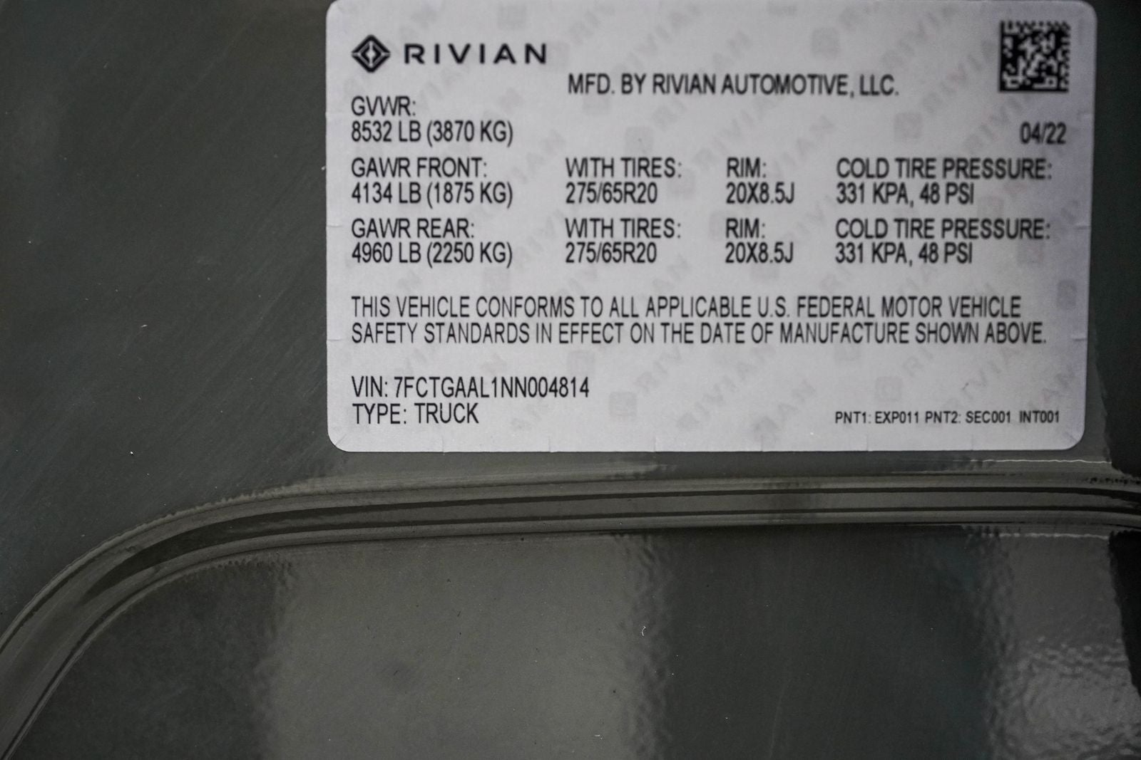 2022 Rivian R1T Launch Edition