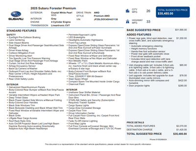2025 Subaru Forester Premium