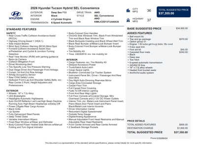 2026 Hyundai Tucson Hybrid SEL Convenience
