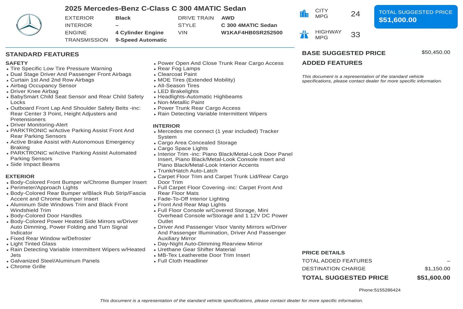 2025 Mercedes-Benz C-Class C 300 4MATIC®