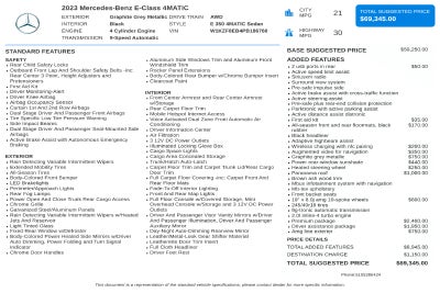 2023 Mercedes-Benz E-Class E 350 4MATIC®