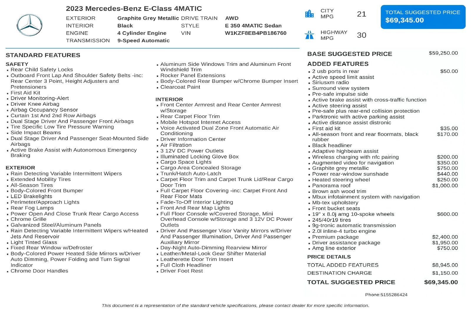 2023 Mercedes-Benz E-Class E 350 4MATIC®