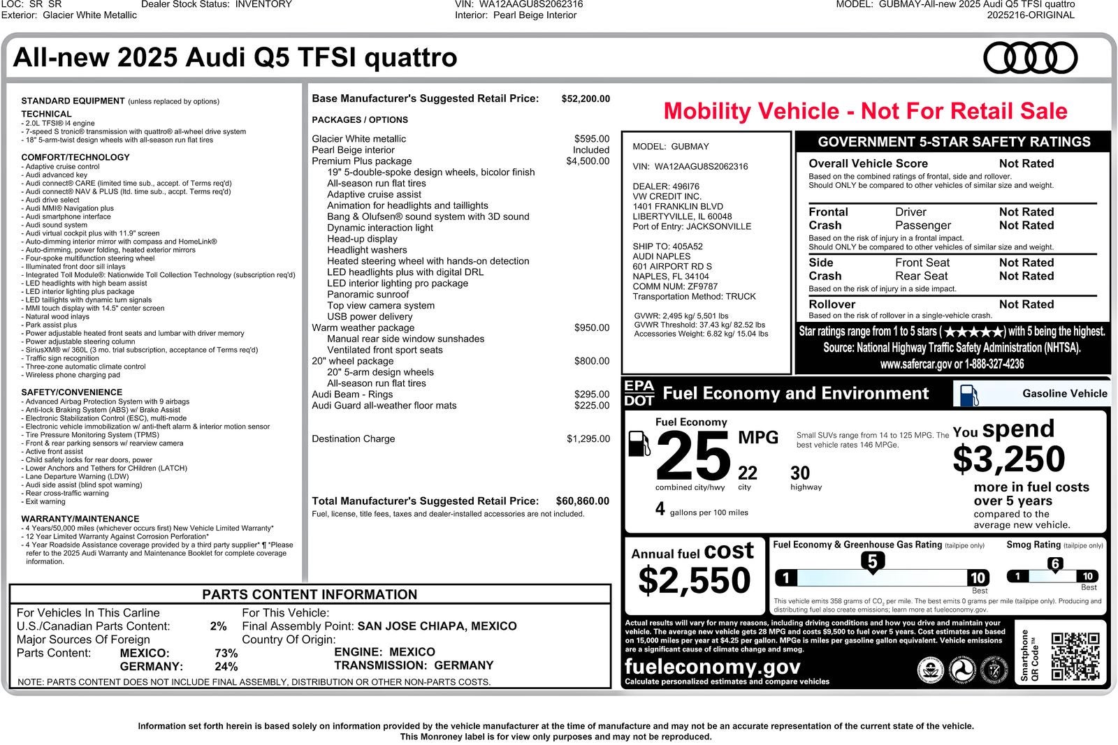 2025 Audi Q5 2.0T Premium Plus quattro