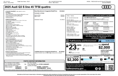 2025 Audi Q3 Premium S Line quattro