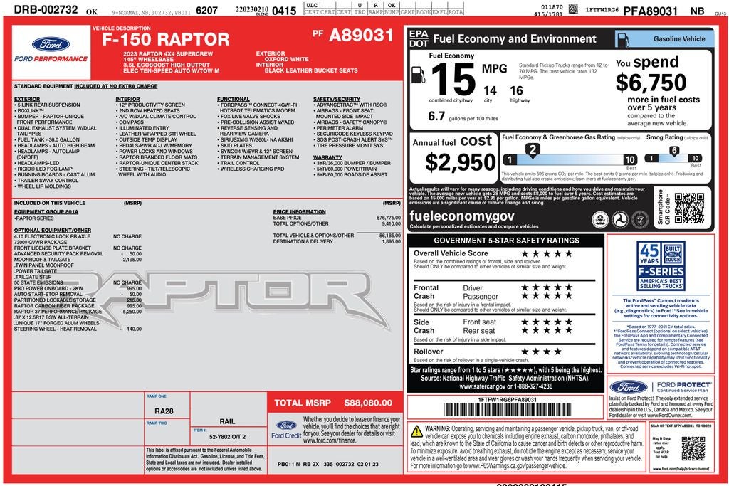 2023 Ford F-150 Raptor