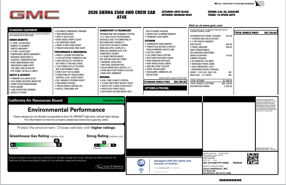2026 GMC Sierra 2500HD AT4X