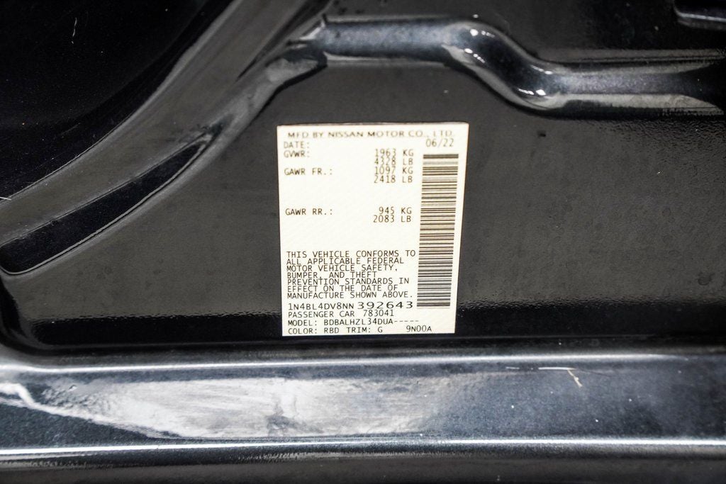 2022 Nissan Altima 2.5 SV