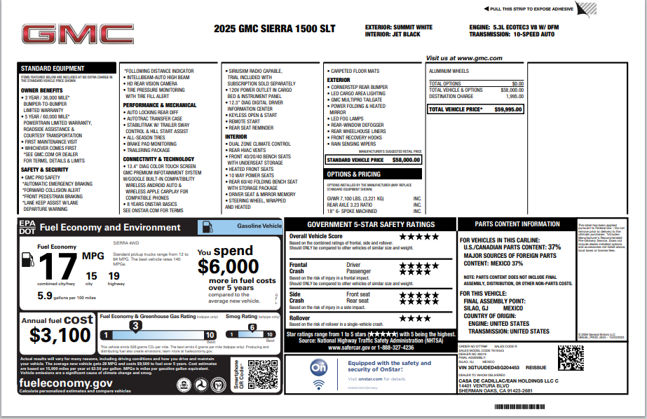 2025 GMC Sierra 1500 SLT