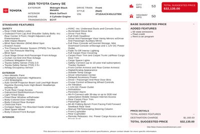 2025 Toyota Camry SE