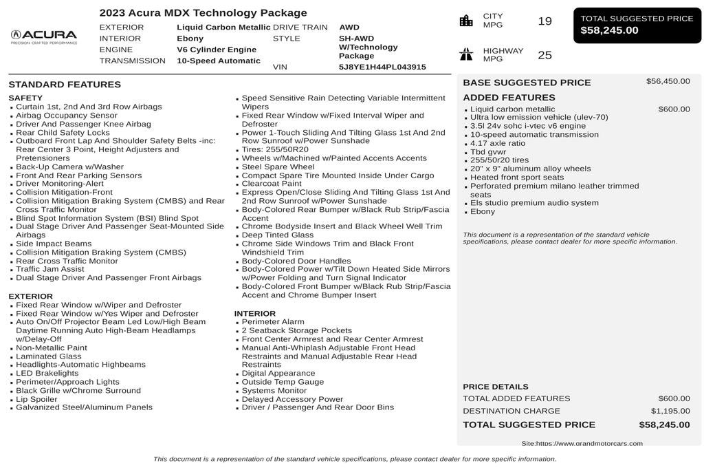 2023 Acura MDX Technology SH-AWD