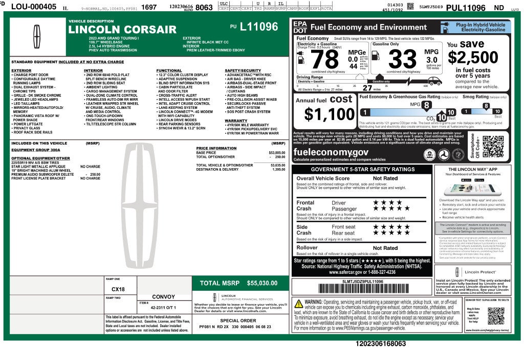 2023 Lincoln Corsair Plug-In Hybrid Grand Touring