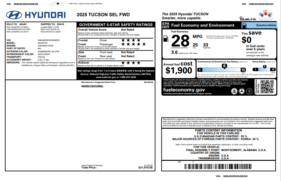 2025 Hyundai Tucson SEL