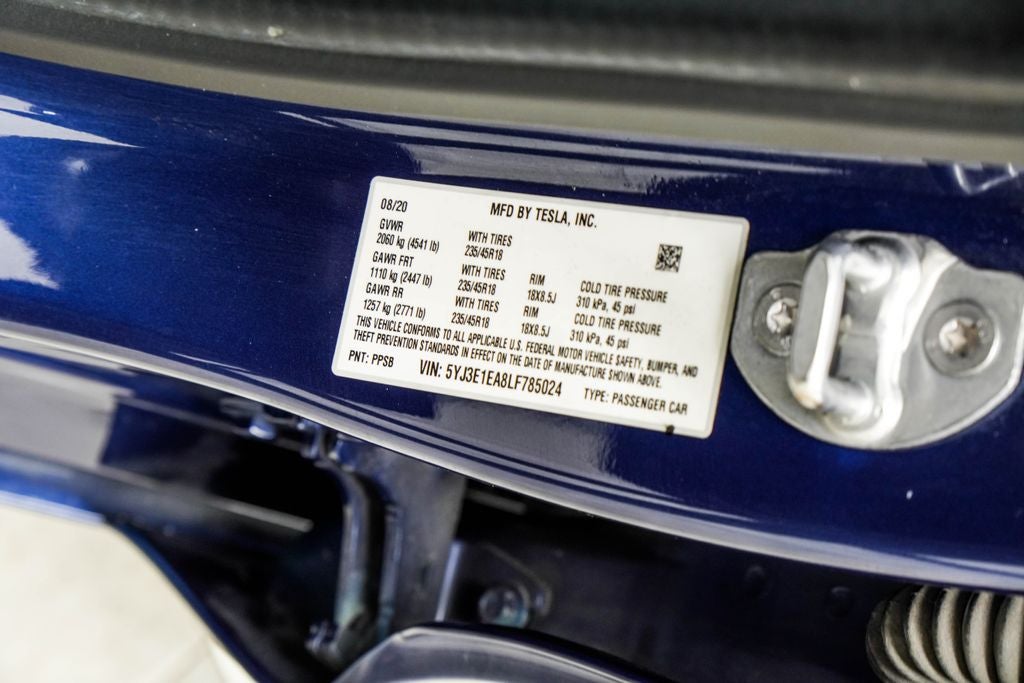 2020 Tesla Model 3 Standard Range Plus