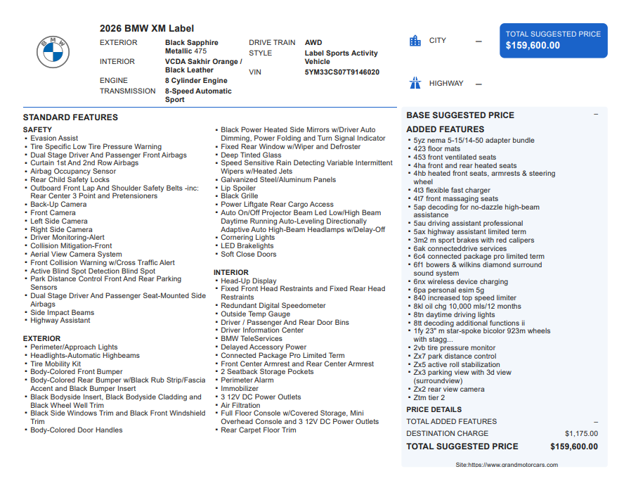 2026 BMW XM Label