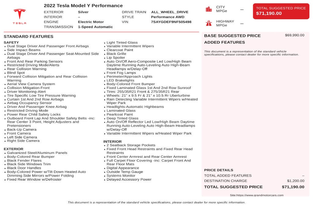 2022 Tesla Model Y Performance