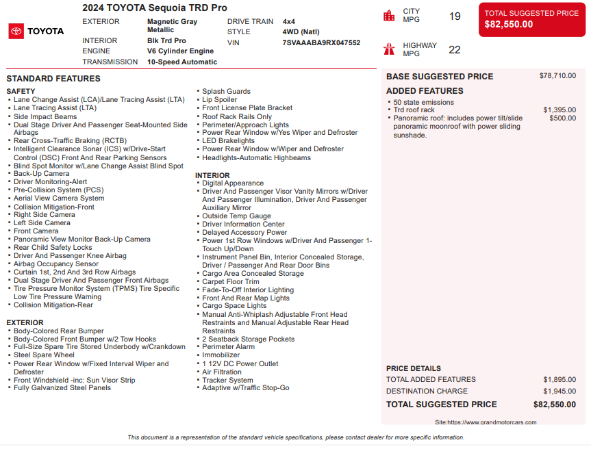 2024 Toyota Sequoia TRD Pro