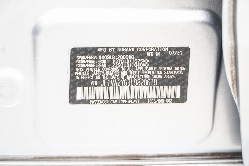 2020 Subaru WRX STi Limited