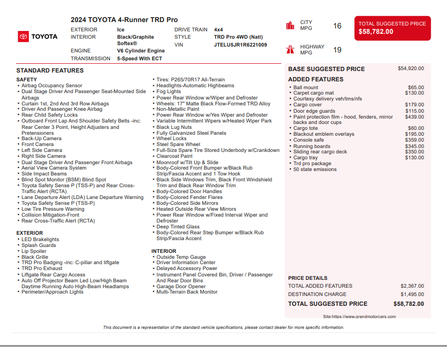 2024 Toyota 4Runner TRD Pro