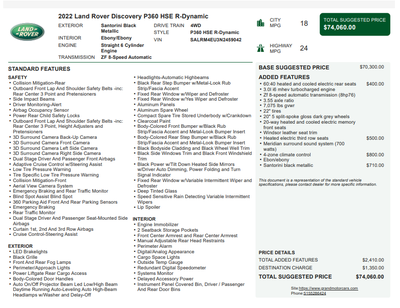 2022 Land Rover Discovery HSE R-Dynamic
