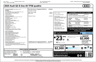 2025 Audi Q3 Premium S Line quattro