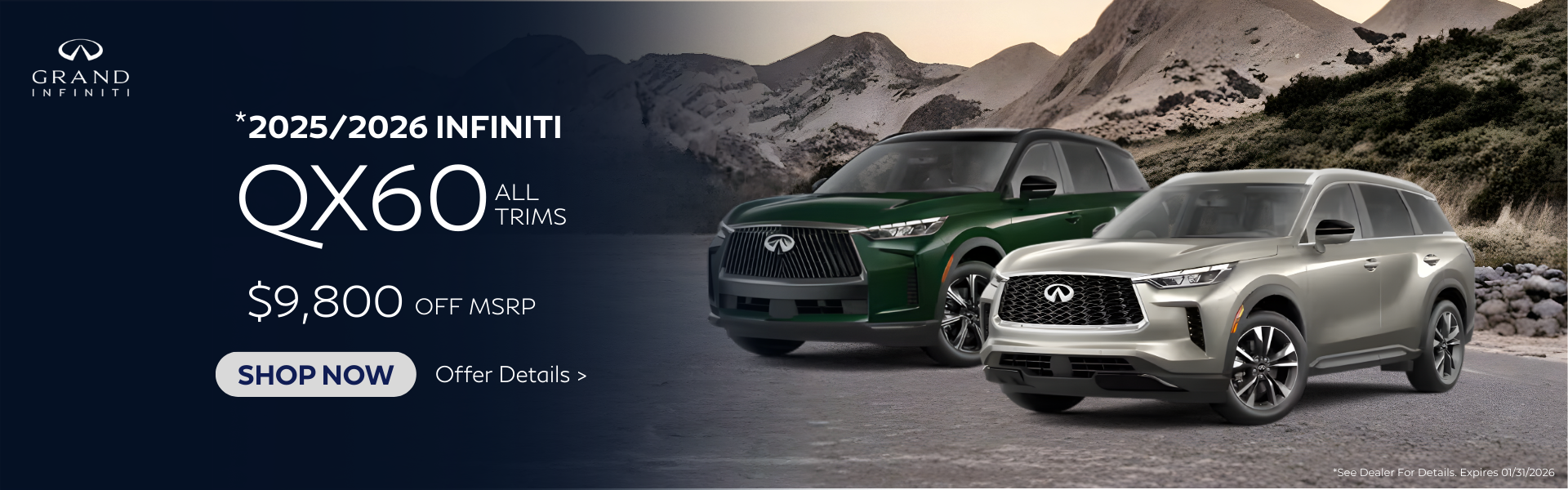 2025/2026 INFINITI QX60 ALL TRIMS